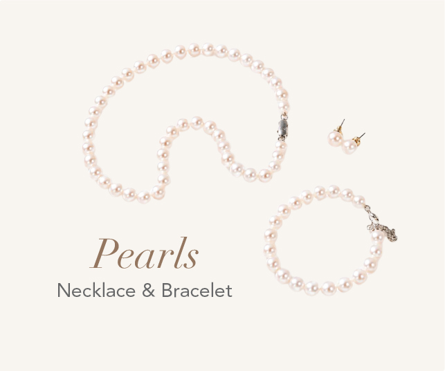 Pearls Necklace & Bracelet Set